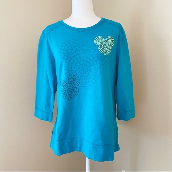 Disney Parks Mosaic Mickey Keyhole Back Sweatshirt - Picture 12 of 12
